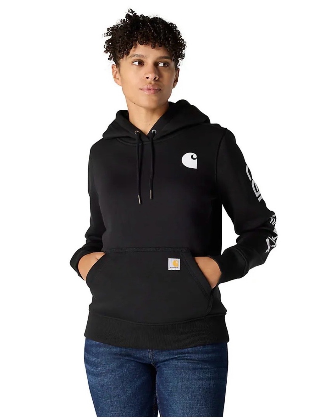 Women’s Carhartt Logo Sleeve Hoodie, XS